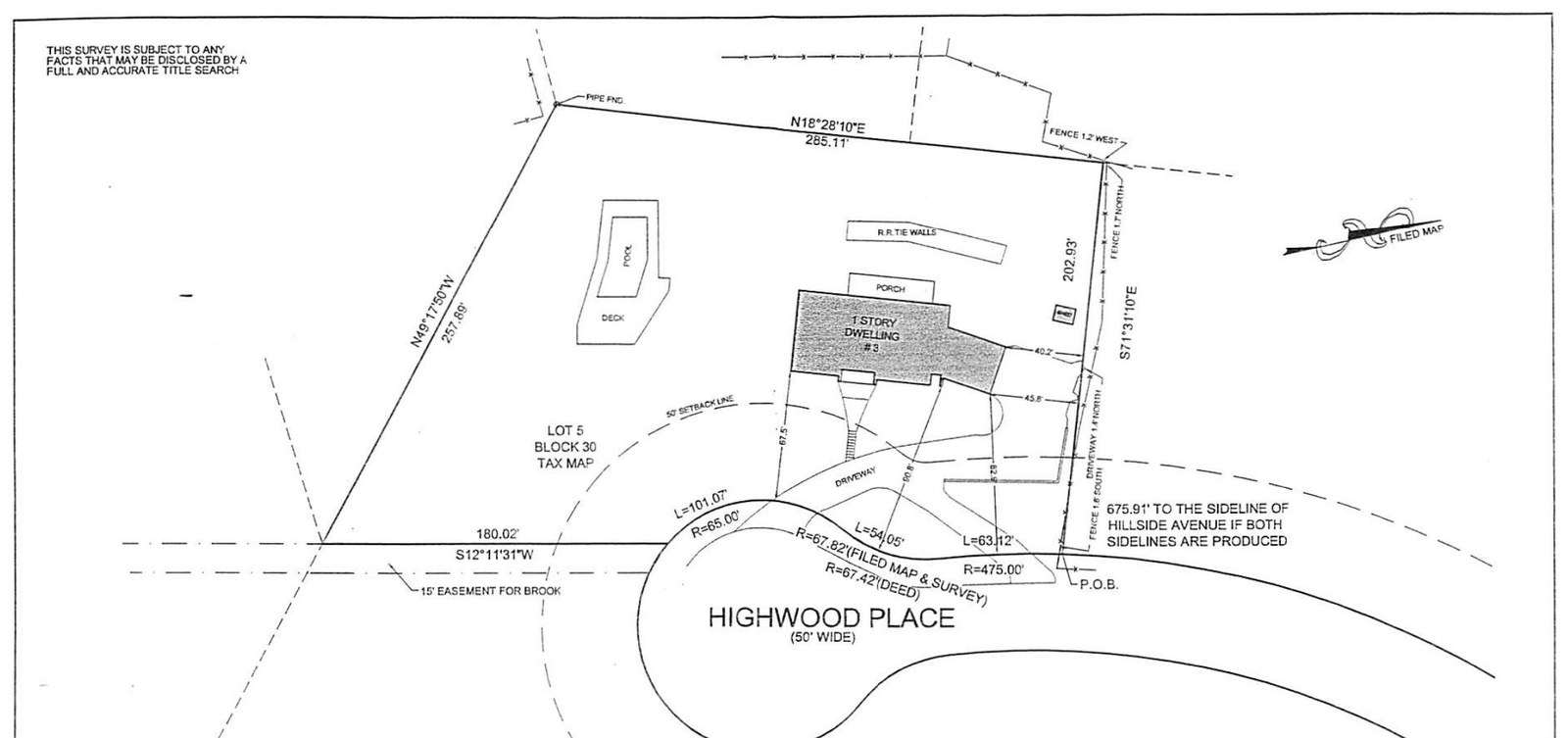 Plot survey — 3 Highwood Place, Alpine