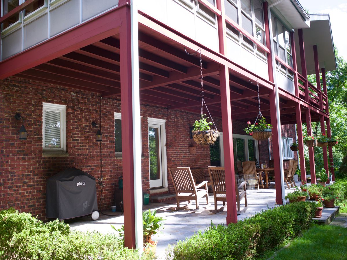 Rear elevation and deck