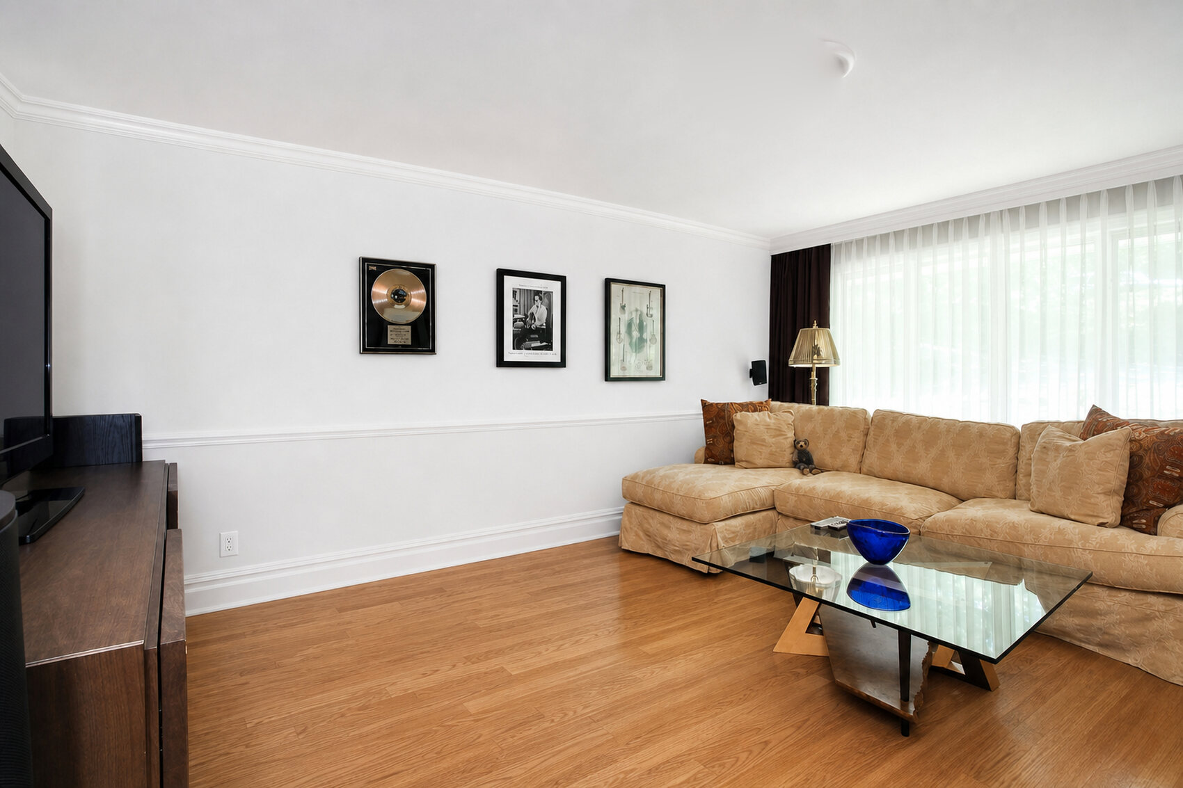 Family room with sectional seating