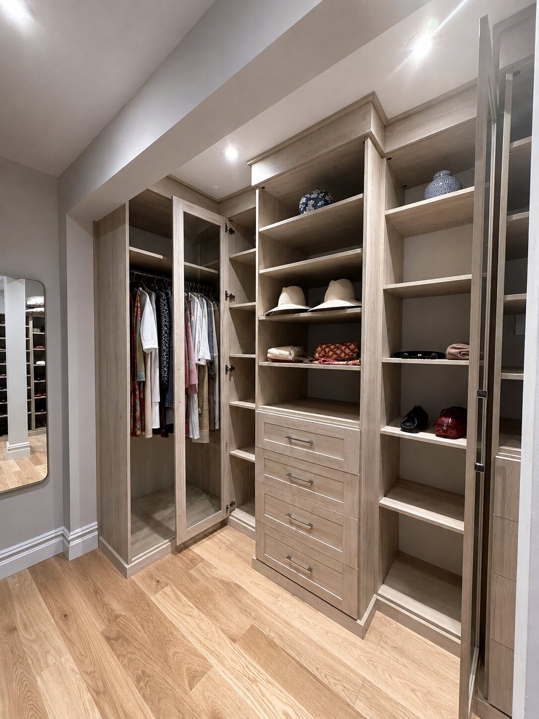 Custom fitted walk-in closet